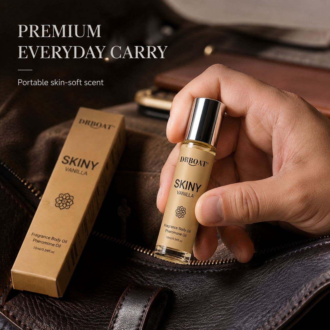Musk White Oil - Мужской роликовый парфюм с ароматом ванили